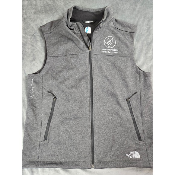 The North Face Vest Mens Large Gray Monte Carlo Presidents Club Embroidered - Picture 1 of 12